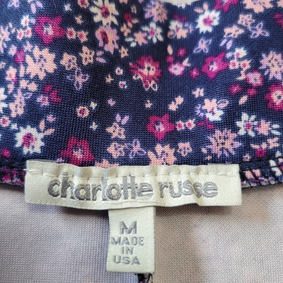 Charlotte Russe Floral Skater Skirt Sz M - Picture 2 of 3